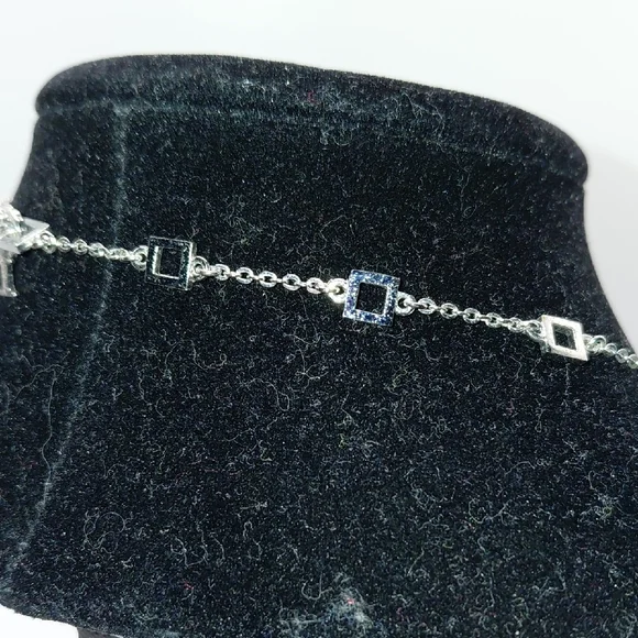 Dior Silver Necklace with Floating Heart Pendant